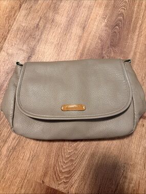 Casual Pebbled Crossbody Bag in Taupe